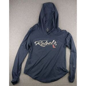 Colosseum Gray Rebels Ole‎ Miss Hoodie Sweatshirt Womens Med